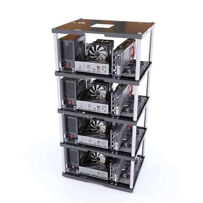 叠加多层 电脑机箱 开放式托架 工作室专用机箱 支持ATX MATX主板