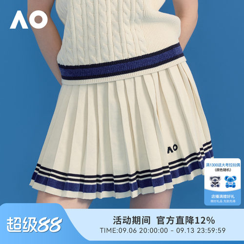 AO澳网运动半身裙百褶裙网球裙