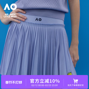 AO澳网MMLM联名26年新款不规则网眼半裙运动半身裙网球裙防走光