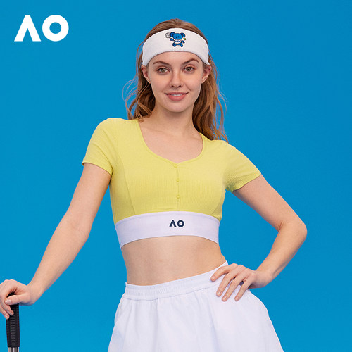 AO澳网运动T恤v领抹胸网球服