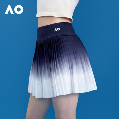 AO澳网运动半身裙渐变网球半裙网球裙女防走光半身裙带底裤百褶裙