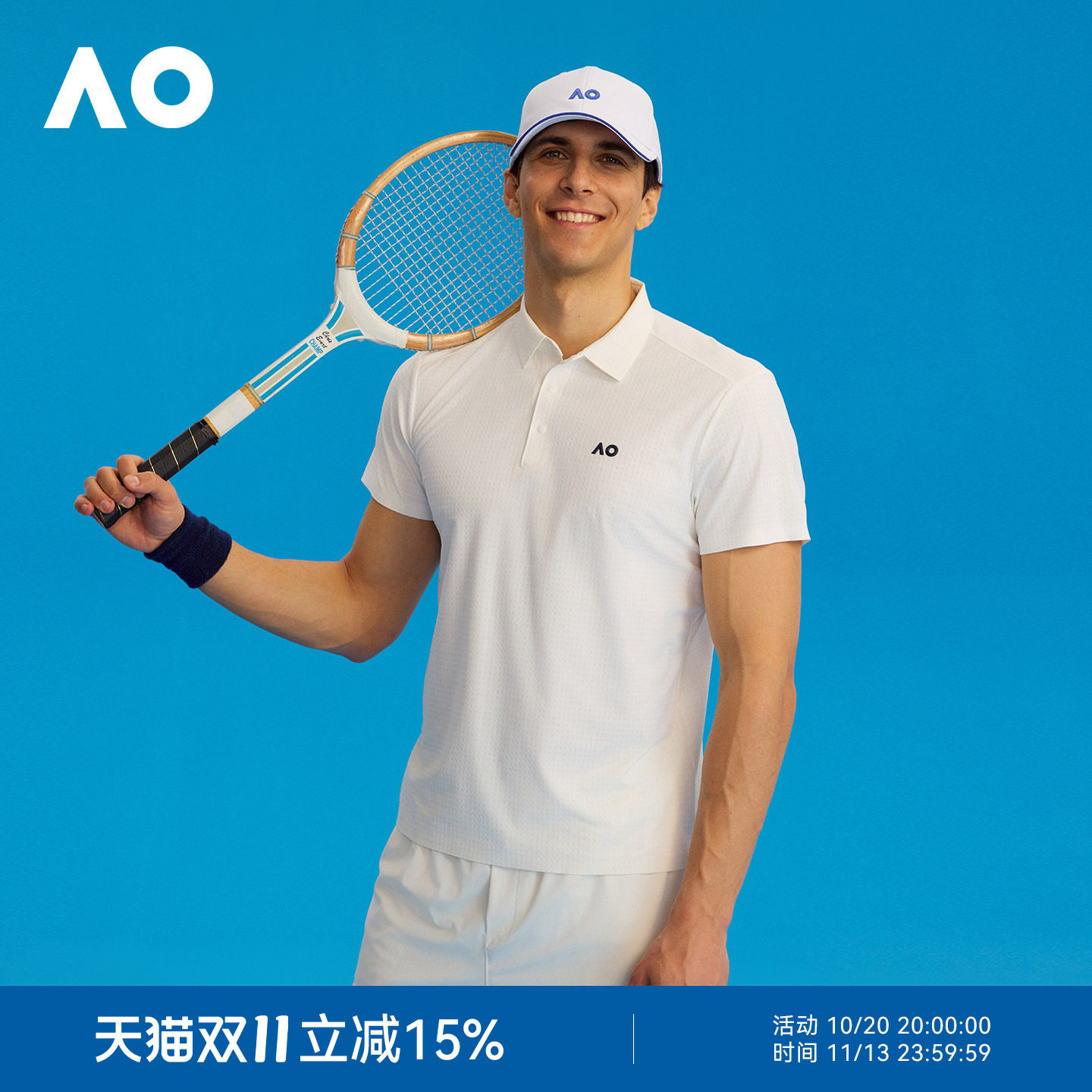 【明星同款】AO澳网运动POLO衫网球服男透气t恤新款短袖速干衣
