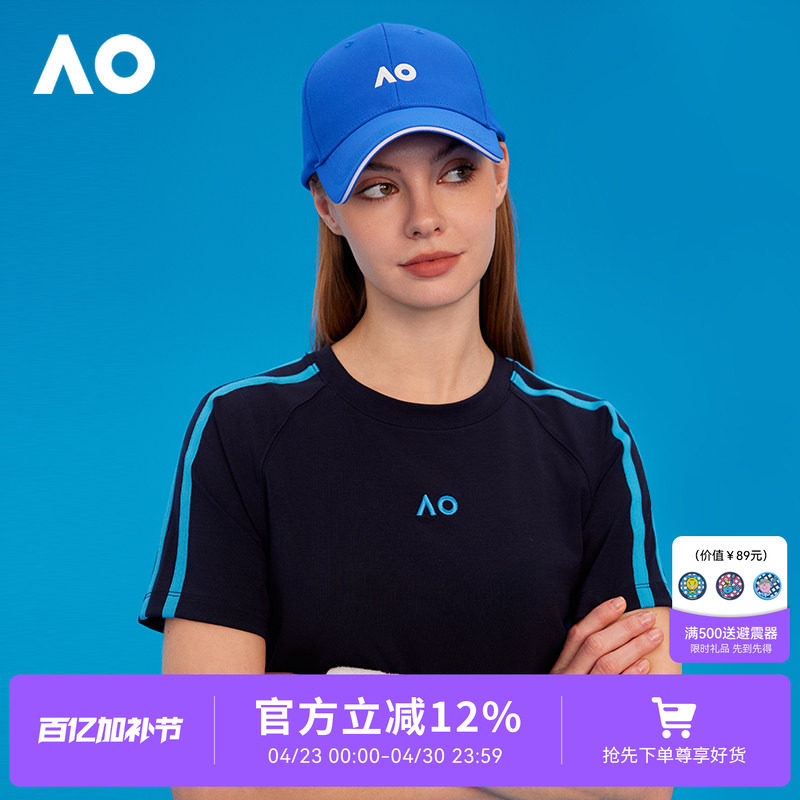 AO澳网运动帽棒球帽男女同款跑步帽子网球帽2026新款遮阳鸭舌帽