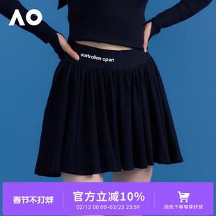 AO澳网运动裙半身裙针织网球裙女款跑步健身网球群带安全裤防走光