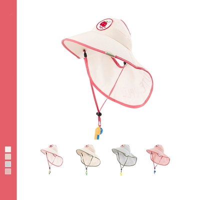 儿童夏季防晒帽男女童户外薄款大