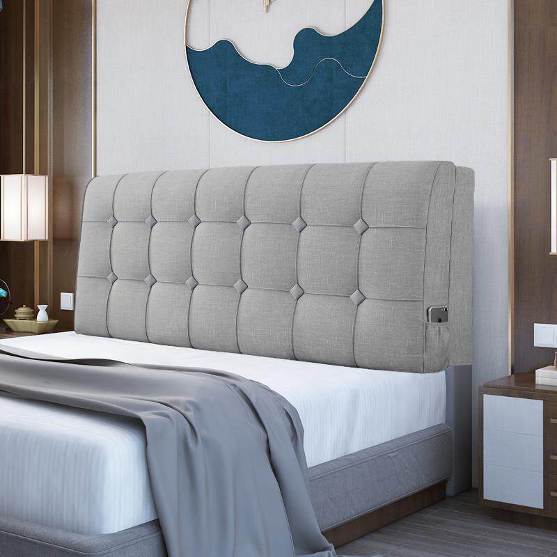 麻布无床头软包靠背垫靠垫靠枕大床榻榻米可拆洗床头套罩直接靠墙