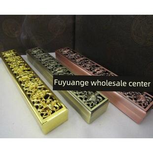 高档精品八吉祥卧香炉线香盒铜香炉 线香铜质香插 大号长34cm包邮