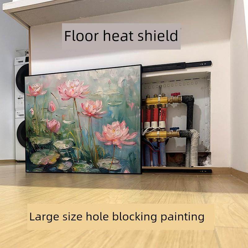 大型地暖水分布器孔堵画推拉丑装饰画可定制画表箱挂画