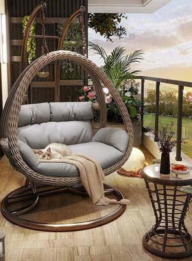 篮藤吊家用鸟巢阳台摇篮双人OSO吊椅摇椅室内秋千吊床椅庭院椅子