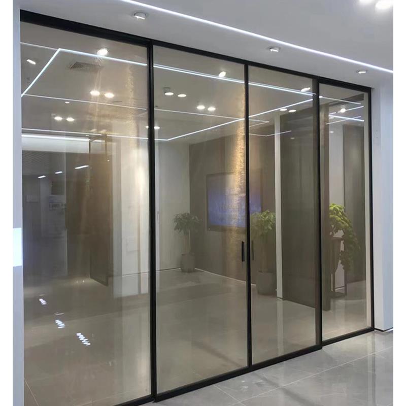 北京厨房阳台网红铝镁合金窄边三轨联动推拉门平开折叠PD移门定制