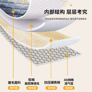 百丝悠新款床垫学生宿舍90x200cm单人软垫180x200cm双人垫子1折叠