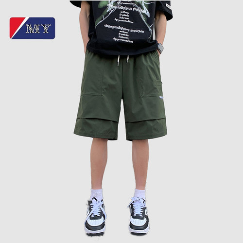 短裤男夏季套装潮居家大码运动宽松沙滩花裤子五分