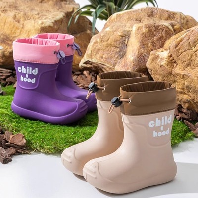 夏季儿童雨靴女童雨鞋防水男童