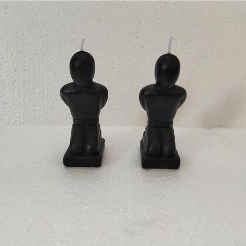 工厂现货黑色人形蜡烛 后悔小人蜡烛