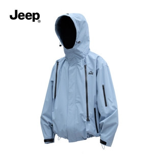 JEEP吉普2026新款三防泼水防风外套男女款秋季户外登山连帽夹克