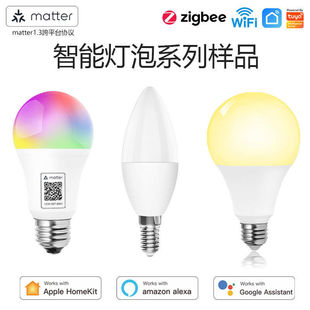 涂鸦Zigbee智能灯泡led节能超亮WiFi语音控制调光调色灯A19/C37