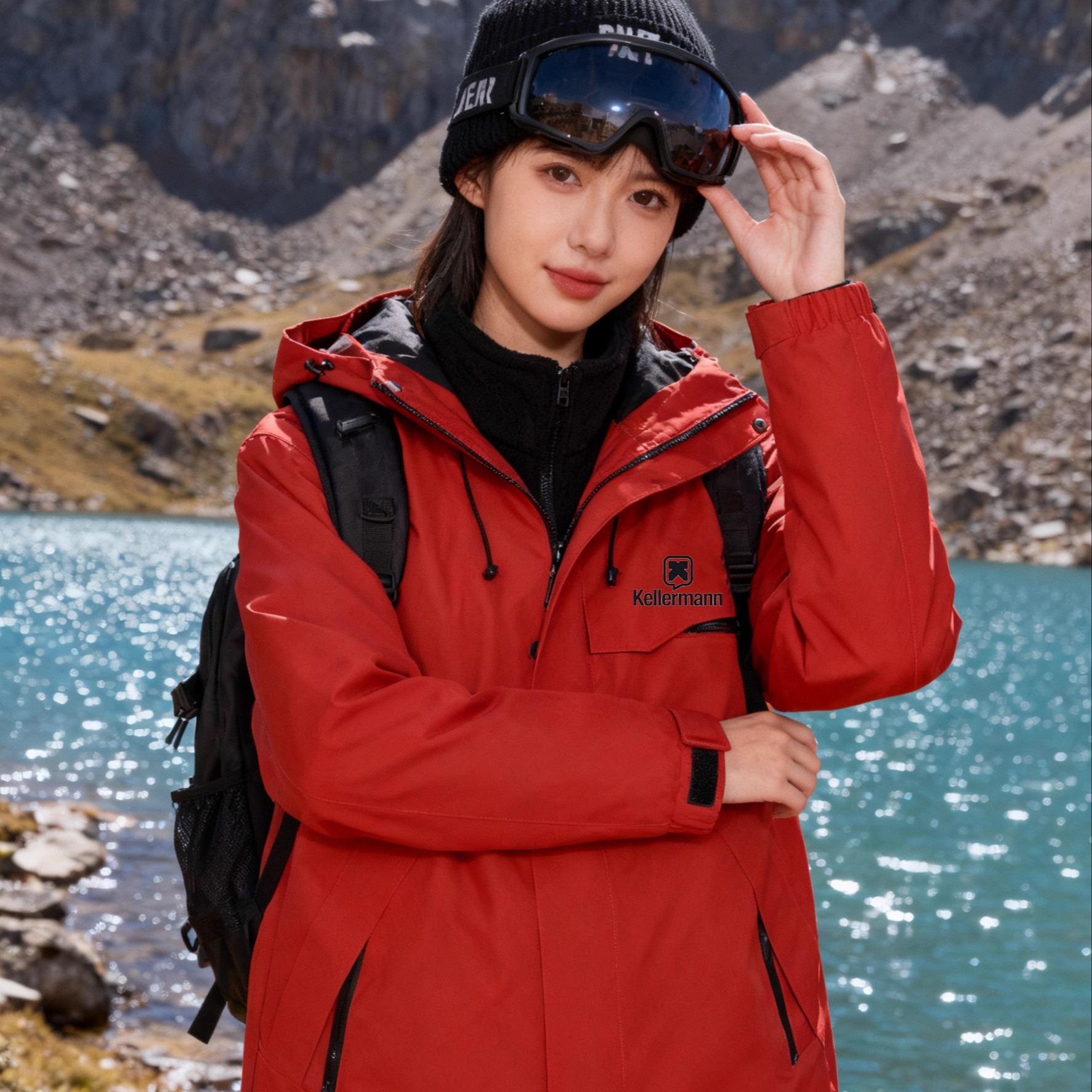 秋冬季爆款户外冲锋衣防风防水保暖登山情侣连帽外套