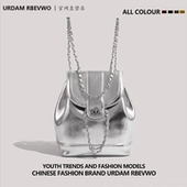 韩国小众Cardinal red小香风链条包质感复古单肩水桶包双肩包