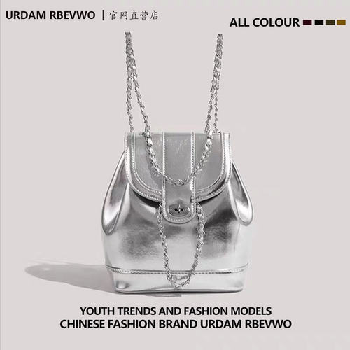 韩国小众Cardinal red小香风链条包质感复古单肩水桶包双肩包