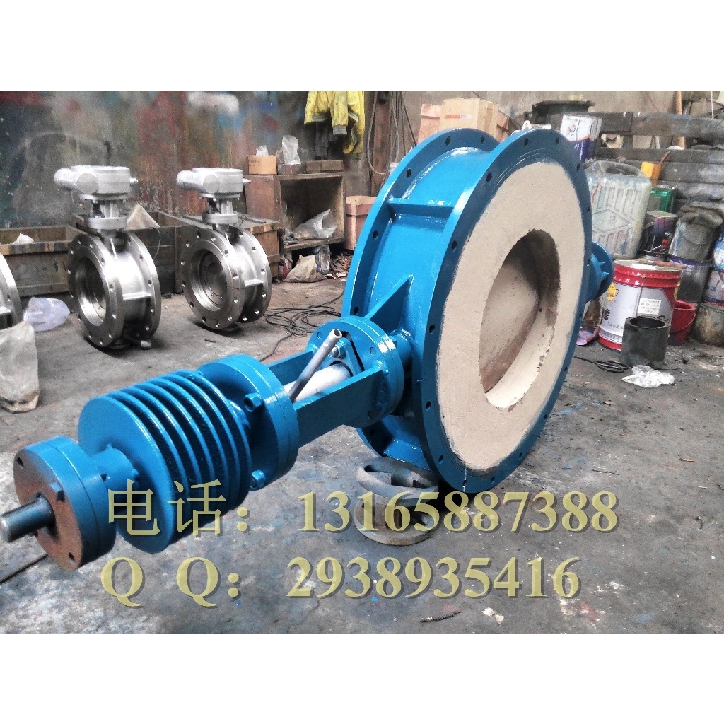 RTO焚烧出口高温阀内衬高温水冷却高温蝶风阀