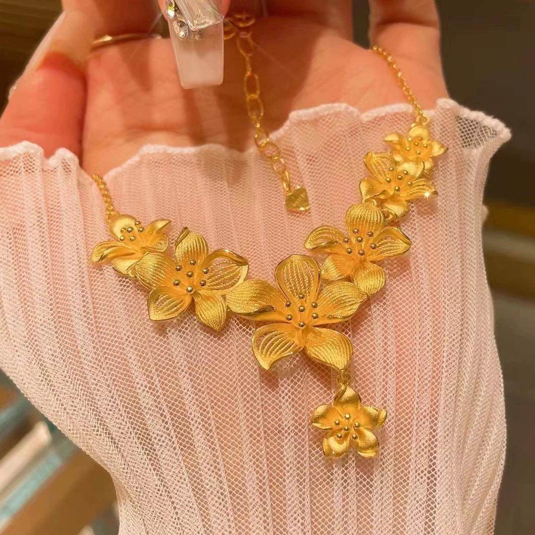 花朵项链婚嫁彷真黄金色