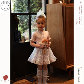 女童粉色亮片半身裙夏新款 正版 cookie 洋气百搭美人鱼半裙公主裙