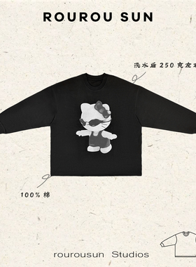 28062女装韩版宽松凯蒂猫卡通休闲百搭长袖T恤