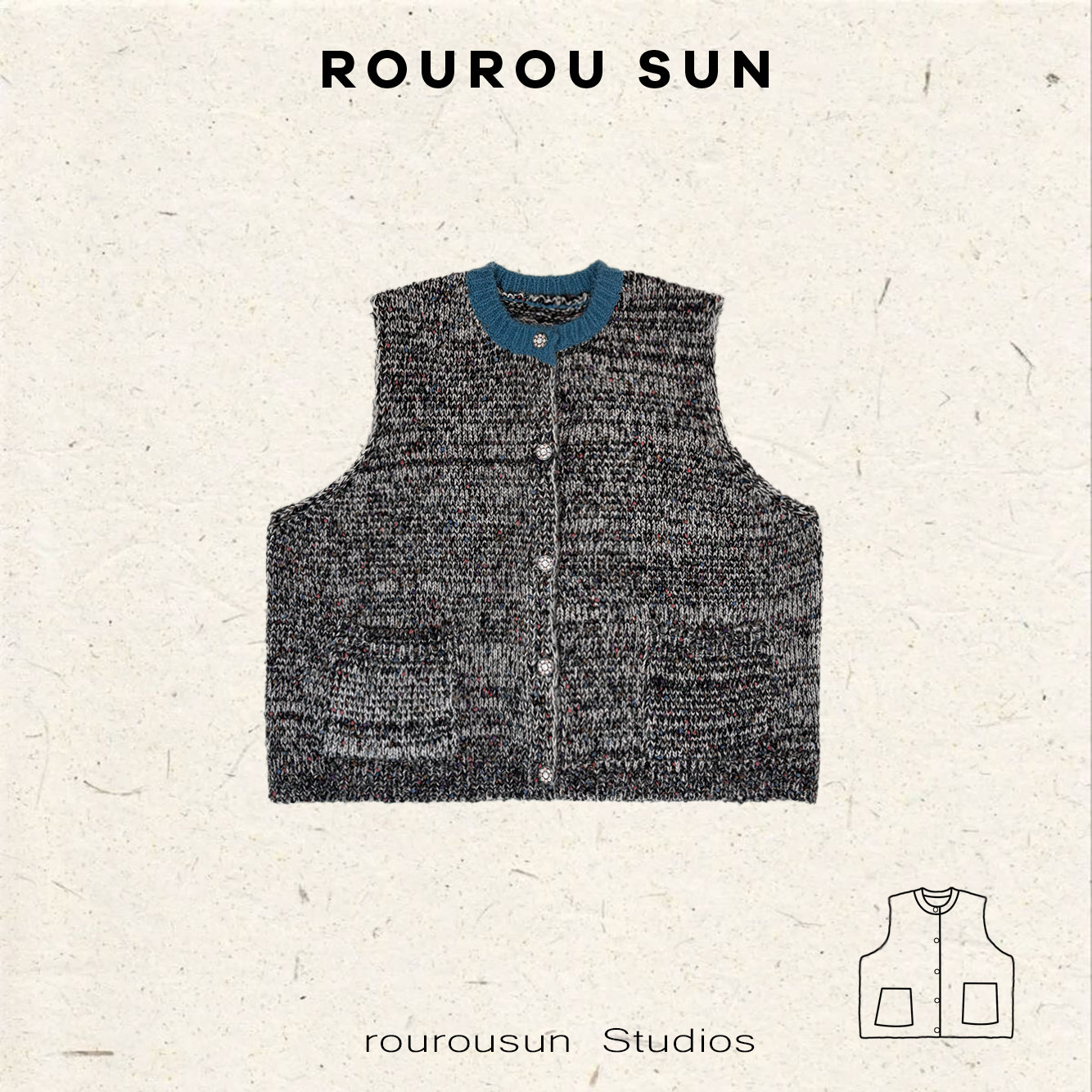 50993冬款女装韩系百搭时尚设计感拼色圆领无袖马甲,女装/女士精品,马夹,淘宝优惠券,粉丝福利购,淘宝优惠卷