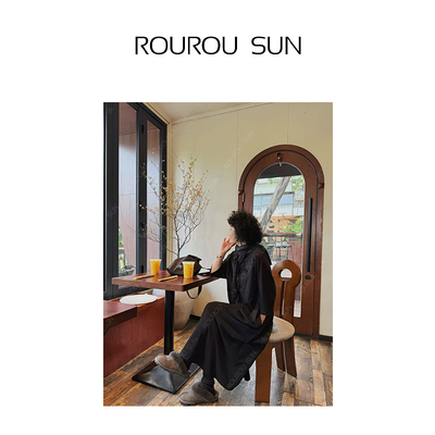 27592早秋款女装韩版克罗长袖T恤慵懒松弛感宽松圆领连衣裙