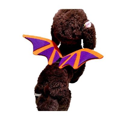 极速1pcs Hallojween Cute Pet Clothes Black Bat Wings Harness