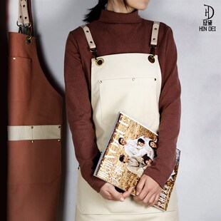 极速日式短款防水围裙画画奶茶z烘焙餐饮咖啡师理发店工作服定制