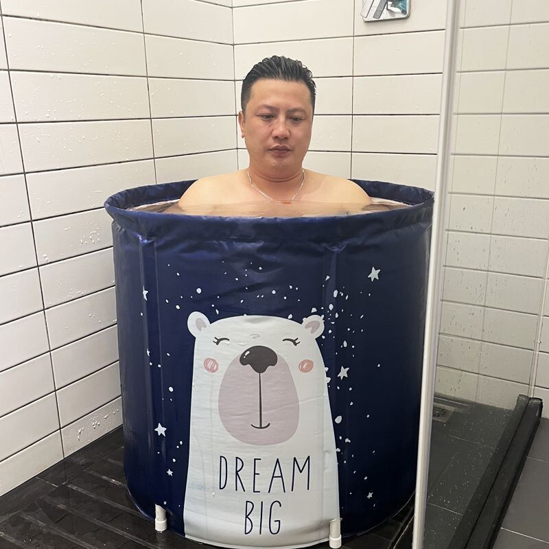 极速泡澡桶折叠免安装洗澡桶可折叠洗澡桶学生宿舍V浴缸新生儿游