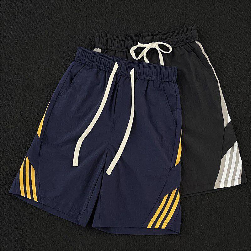 新品美式速干休闲短m裤男夏季薄款跑步运动外穿篮球直筒中裤沙滩