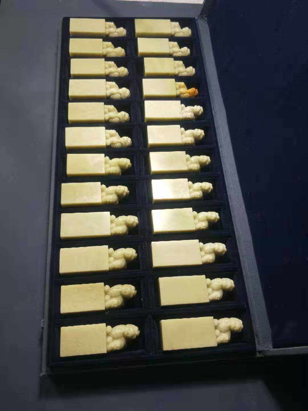 新品青田封门纽章金石篆刻书画练习印石G头章料青田石2.5*7包邮带