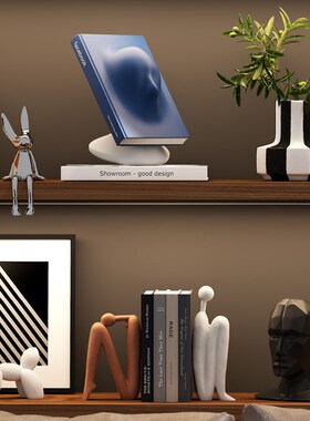 新品现代客厅酒柜电视柜摆件玄关书F架展示柜子样板房软装饰品组