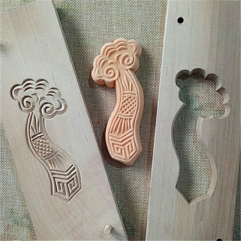 手工制作梨木如意面点馒头模子南瓜饼月饼绿豆糕面食食品烘焙模具