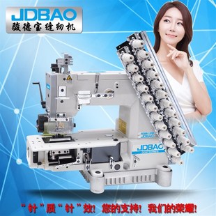拉腰机全自动多针机电脑钉扣平头锁眼埋夹筒式 耳缝纫机 绷缝曲折裤