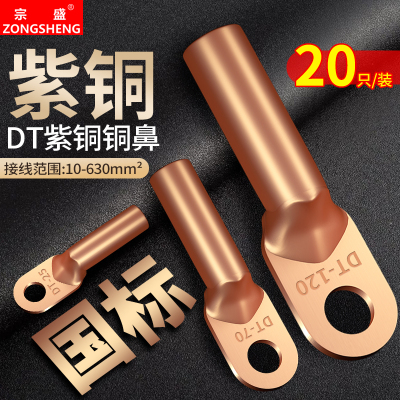 国标铜鼻子接线端线耳DT16/35/50/70/95/120/150/185/240/300平方