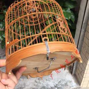绣眼广笼 水滴脚 虾笼 小型养笼 清远 竹制竹笼子 广式鸟笼