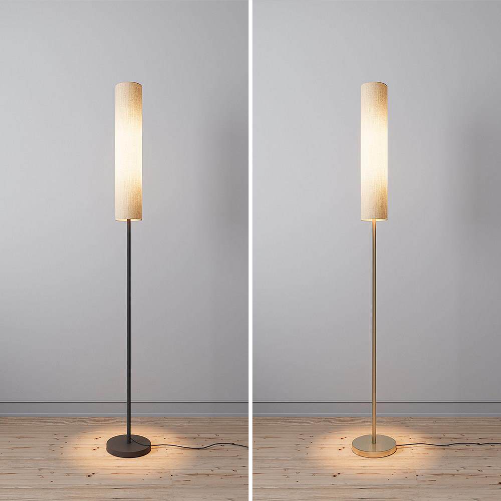 现代简约客厅长筒落地灯卧室床头布艺立式台灯北欧极简温馨气氛灯