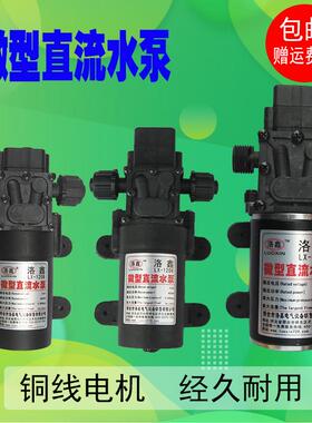 洛鑫微型直流隔膜水泵电动自吸增压小水泵加压抽水泵喷雾器浇花泵