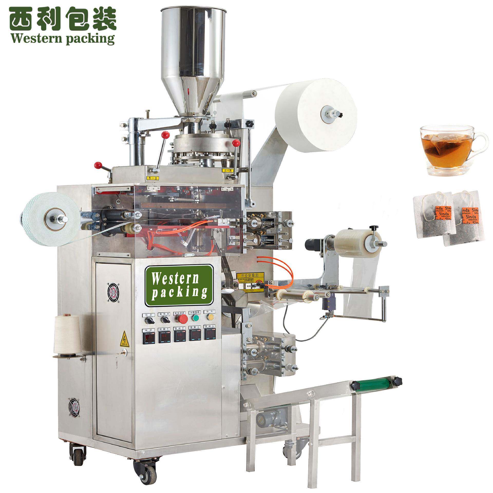 过滤纸茶叶机器内外袋茶叶机器百合晚安茶包装机甘舒茶包装机