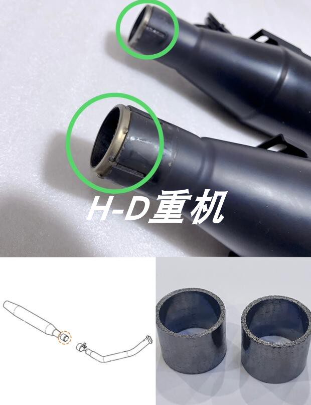 适用哈雷运动者软尾系列大道公路滑翔排气尾段接口密封垫圈排气垫
