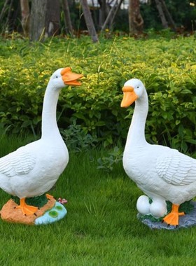 俱乐部园子学校庭院。仿真雕塑摆件鹅酒店装饰品造景桌面落地场景