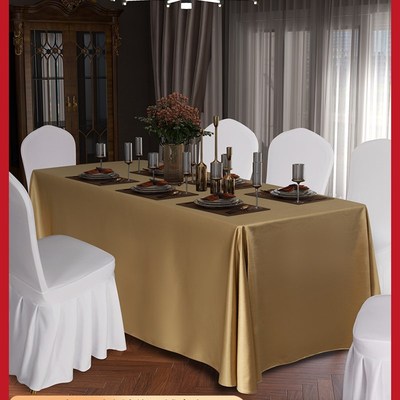 长方形加厚桌布定制酒店会议室商务活动高级感红色长条桌台布布艺