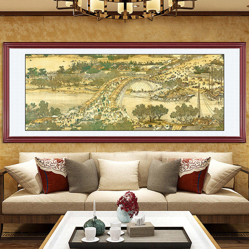 清明上河图国画挂画字画富春山居图客厅装饰画富山春居图仿古名画