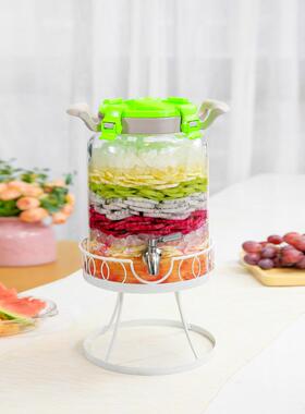 玻桶璃酵素桶萄7500ML葡柠檬储酿器水果发酵玻璃封密酵素瓶