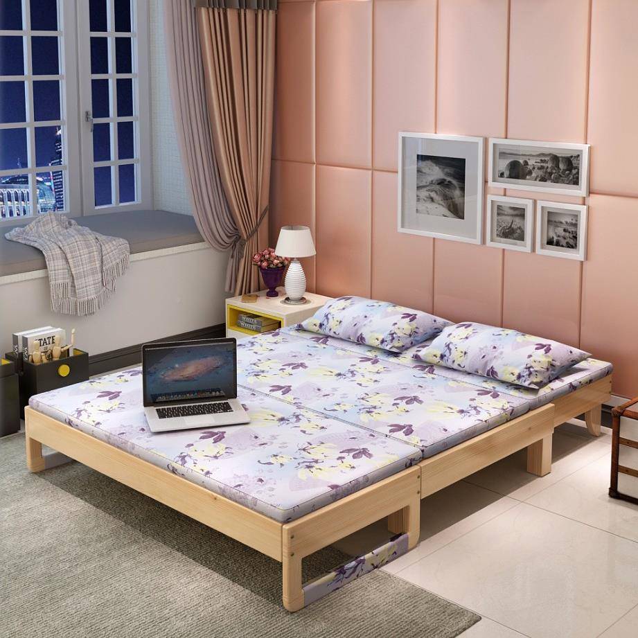 9W木实沙发床可折叠客厅书房.阳台1.2小户型两用床1多功能A15815