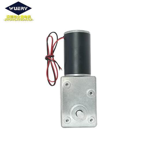 588-45ZY涡直流减速达电机轮蜗2杆12V24V大扭矩低速GRV马自锁大功