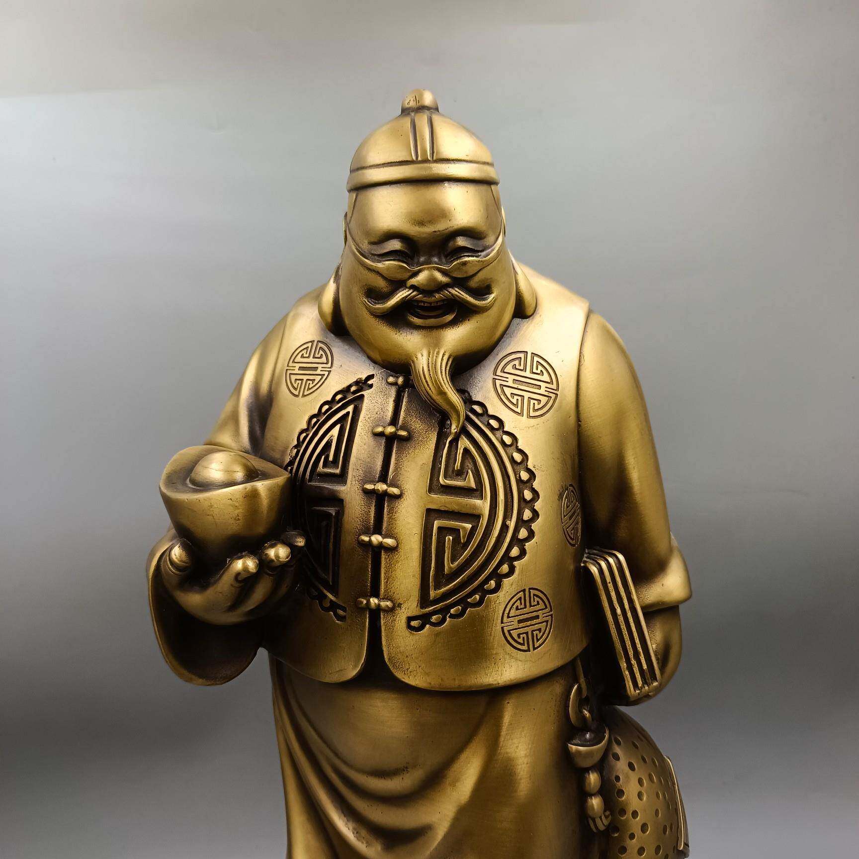 古仿一本万利古一本万利账房先生玩铜器藏铜摆件家居装收饰工艺品